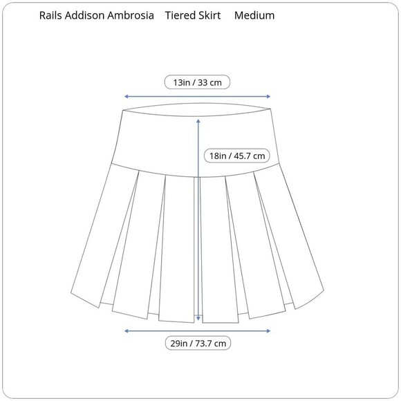 Rails Addison Size M Ambrosia Disty Floral Tiered Pullon Smocked Mini NEW Skirt - Picture 5 of 8